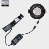 LED Inbouwspot Zwart Kantelbaar - 530 lumen - Dim to Warm - IP54 - 6W - 3 stuks