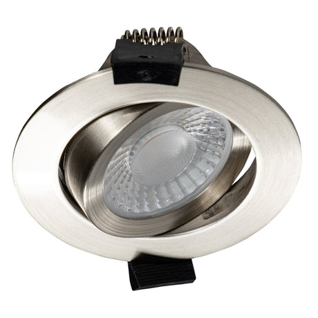 PACK DE 6 - Spot encastrable LED’s Light PRO downlight Ø 68mm - Inclinable - Résistant aux projections d’eau - Dim to Warm - Acier inoxydable