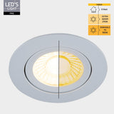 3 PACK - LED's Light PRO downlight inbouwspot Ø 68mm - Spatwaterdicht - Dimbaar - Universeel - Wit