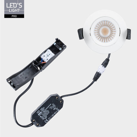 PACK DE 3 - Spot encastrable LED's Light PRO Ø 68mm - résistant aux projections d’eau - variable - universel - blanc