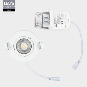 LED Inbouwspot 400 lumen - 3.5W - Warmwit 2700K / Koelwit 4000K / Daglichtwit 6000K - IP65 - Dimbaar - Wit - 3 stuks