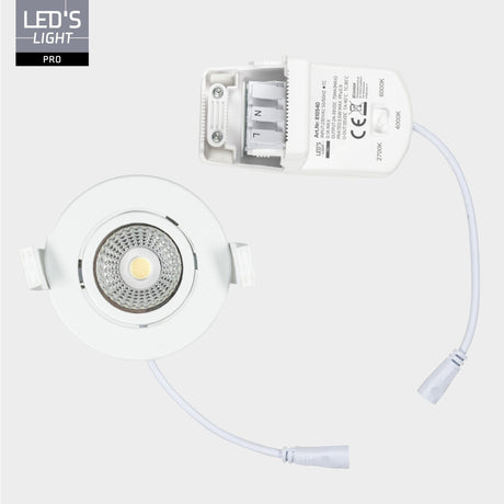 Spot LED encastrable 68mm - 560 lumens - 3.5W - CCT réglable 2700K/4000K/6000K - IP65 - Variable