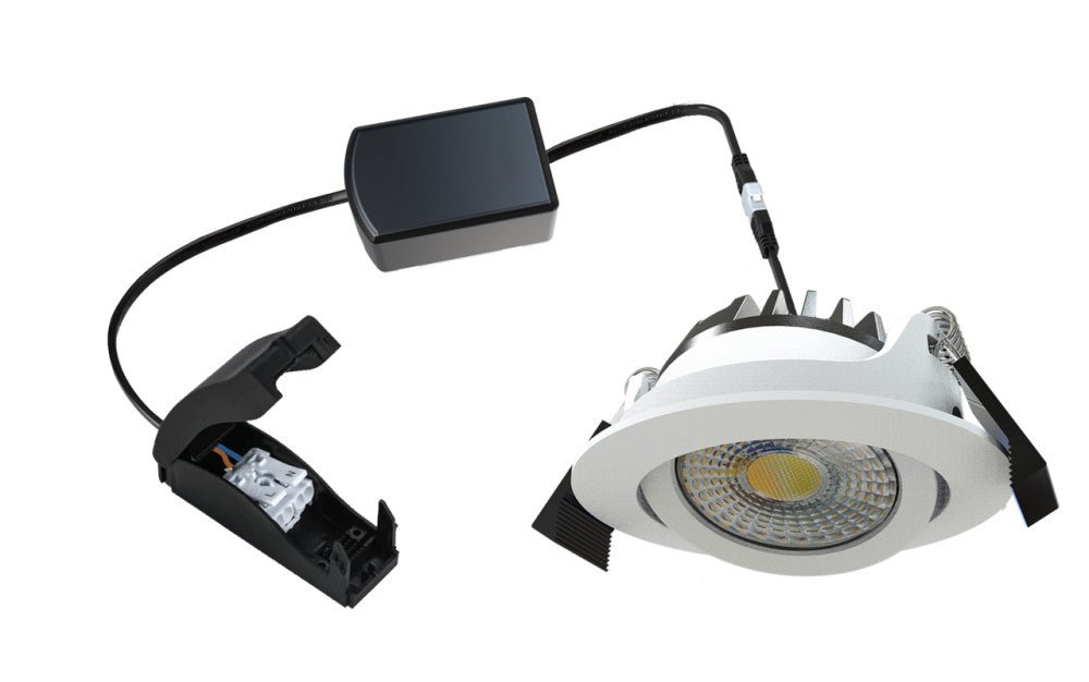 Spot LED encastrable Dim to Warm - 350 lumens - 5W - 1800K-2700K - 60° - IP54 - Blanc