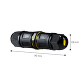 Waterdichte Kabelconnector IP68 - I-Connector 3P - Hefboomklem - Voor Kabels 4-11mm - Zwart