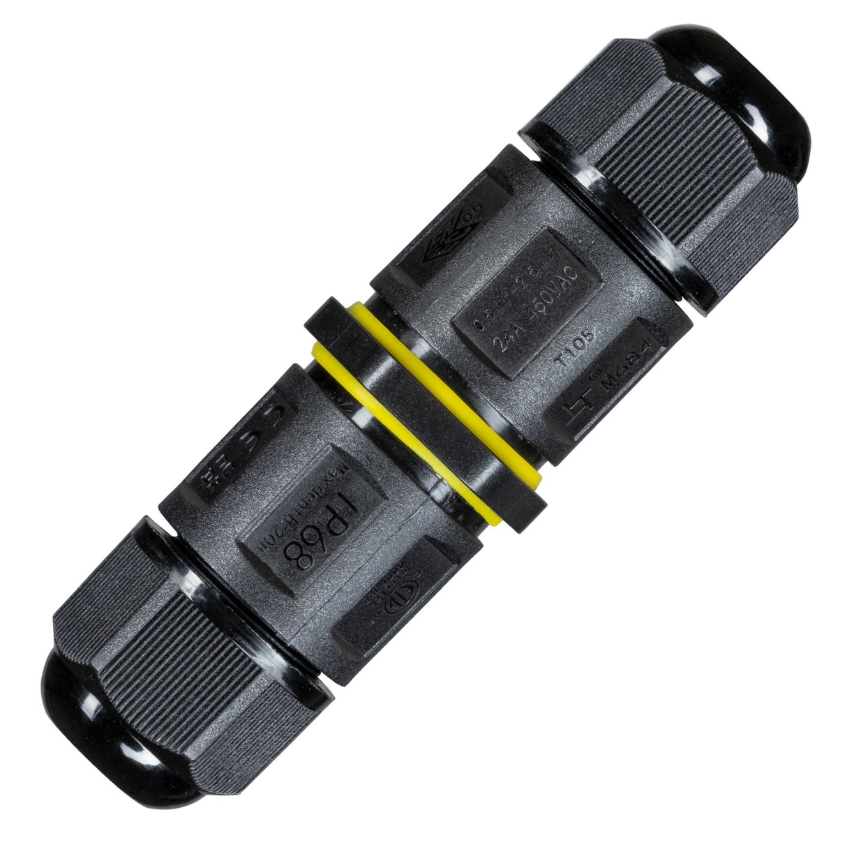 Waterdichte Kabelconnector IP68 - I-Connector 3P - Hefboomklem - Voor Kabels 4-11mm - Zwart