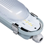 LED Vochtbestendig armatuur 150cm - 7200 lumen - 47W - Koelwit 4000K - IP65 - Met noodaccu - 4 lichtstanden - 4 stuks
