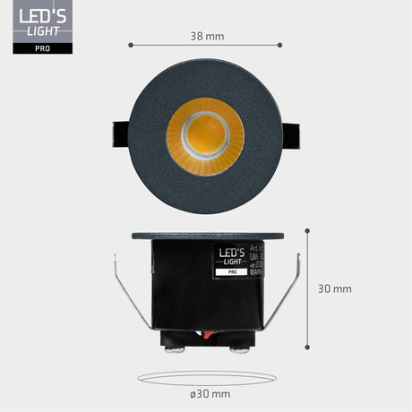 6 PACK - LED's Light PRO mini inbouwspot 3 cm - Voor overkapping, veranda's en inbouwplafonds - Dimbaar - 3 Kleuren plaatjes