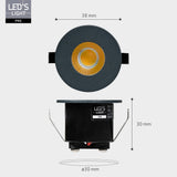 3 PACK - LED's Light PRO mini inbouwspot 3 cm - Voor overkapping, veranda's en inbouwplafonds - Dimbaar - 3 Kleuren plaatjes