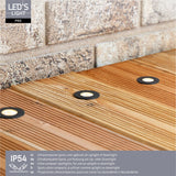 3 PACK - LED's Light PRO mini inbouwspot 3 cm - Voor overkapping, veranda's en inbouwplafonds - Dimbaar - 3 Kleuren plaatjes