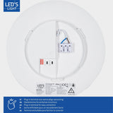 LED Plafondlamp 1440 lumen - 8W - Bewegingssensor - 3 Kleuren - Dimbaar - IP54 - 25cm