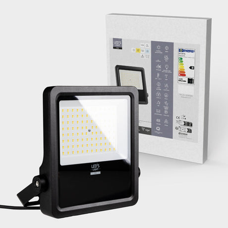LED Schijnwerper 12750 lumen - 100W - Warmwit 3000K / Koelwit 4000K / Daglichtwit 5000K - IP65 - IK08 - C4 corrosiebestendig - 6 lichtstanden