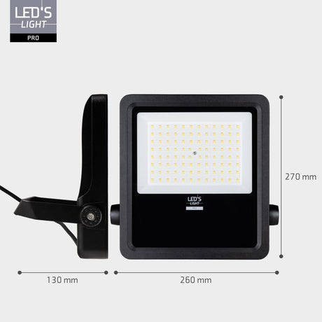 LED Schijnwerper 12750 lumen - 100W - Warmwit 3000K / Koelwit 4000K / Daglichtwit 5000K - IP65 - IK08 - C4 corrosiebestendig - 6 lichtstanden