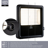 LED Schijnwerper 12750 lumen - 100W - Warmwit 3000K / Koelwit 4000K / Daglichtwit 5000K - IP65 - IK08 - C4 corrosiebestendig - 6 lichtstanden