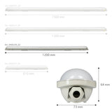 LED TL armatuur compleet koelwit 4000K - 29W 4640 lumen - 120cm IP65 waterdicht IK08