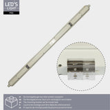 LED TL armatuur compleet koelwit 4000K - 40W 6400 lumen - 150cm IP65 waterdicht IK08 - 2 stuks