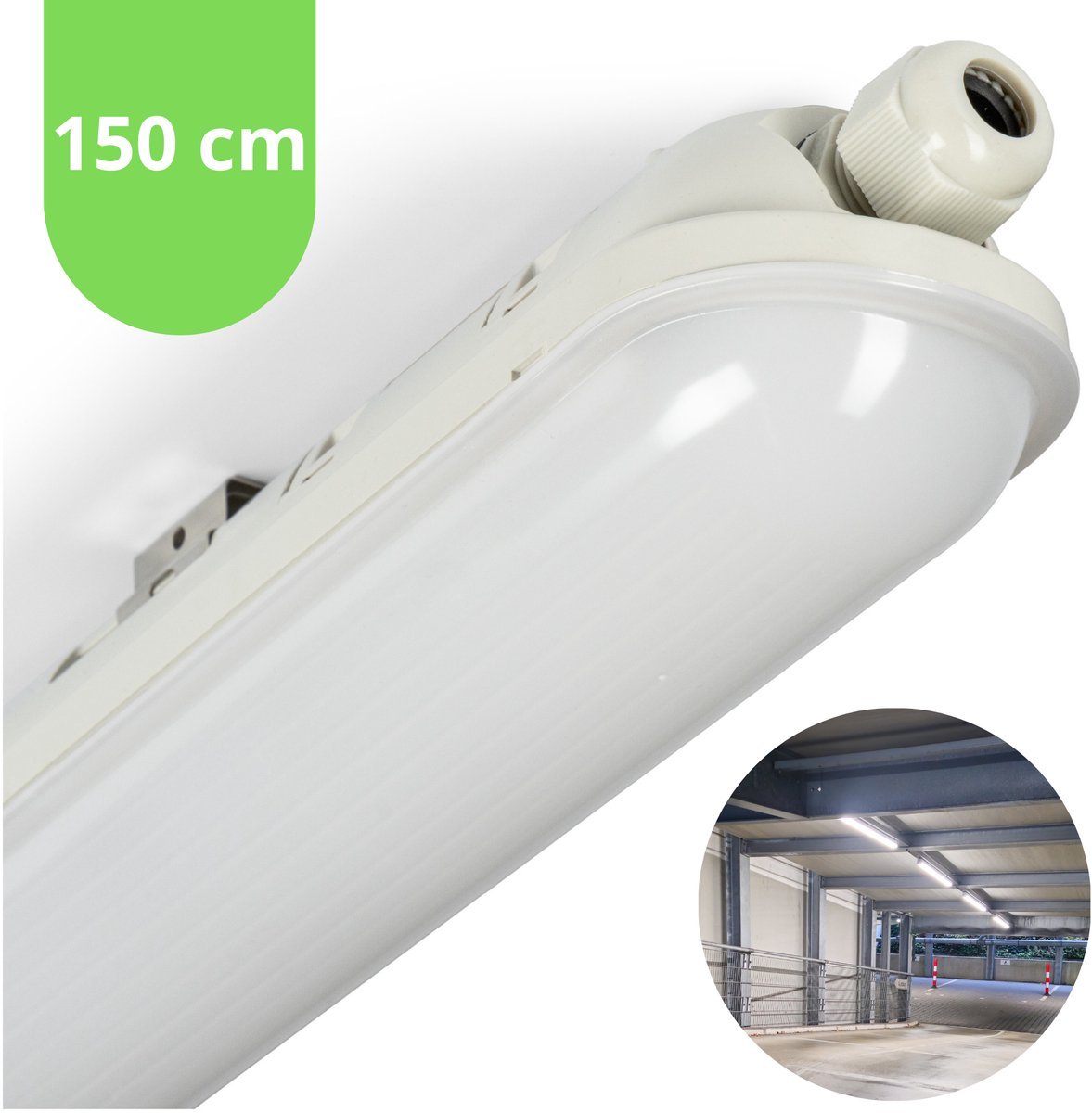 LED TL-armatuur 6400 lumen - 40W - Koelwit 4000K - IP65 Waterdicht - 150cm - 4 stuks