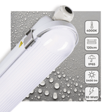 Luminaire LED pour tube fluorescent Pro IP65 5400 lumen - 30W - Blanc froid 4000K - 120cm - étanche - avec boucle de suspension