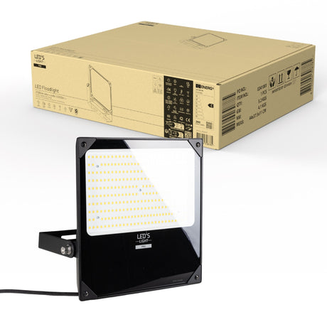 Projecteur LED 30300 lumens - 200W - Blanc froid 4000K - IP66 étanche - 3 modes d’éclairage - Capteur de lumière du jour