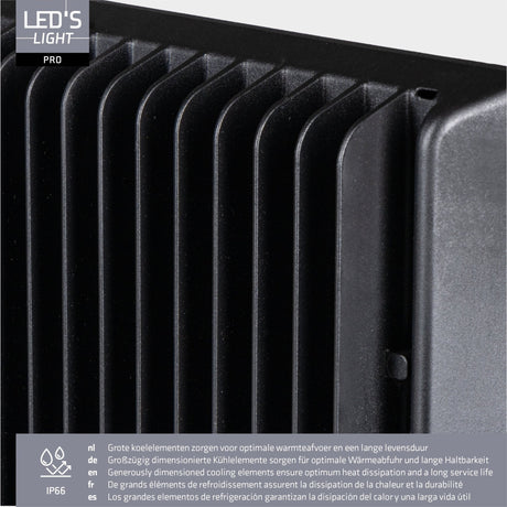 Projecteur LED 30300 lumens - 200W - Blanc froid 4000K - IP66 étanche - 3 modes d’éclairage - Capteur de lumière du jour
