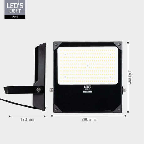 Projecteur LED 30300 lumens - 200W - Blanc froid 4000K - IP66 étanche - 3 modes d’éclairage - Capteur de lumière du jour