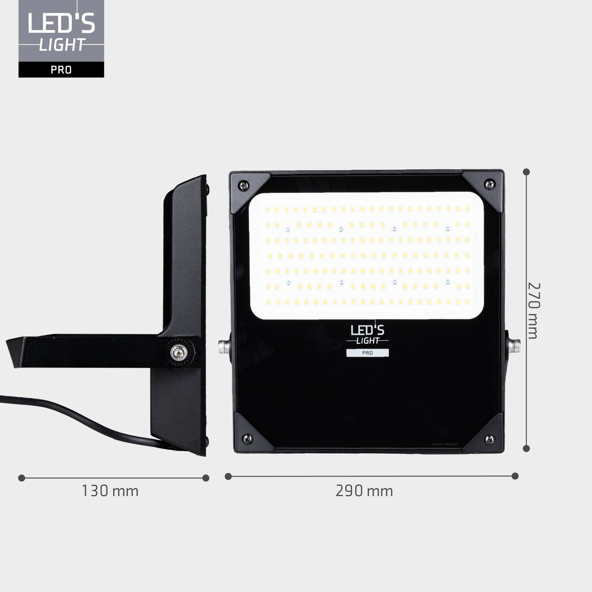 LED Schijnwerper 15200 lumen - 100W - Koelwit 4000K - IP66 Waterdicht - 3 Lichtstanden - Daglichtsensor