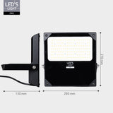 LED Schijnwerper 15200 lumen - 100W - Koelwit 4000K - IP66 Waterdicht - 3 Lichtstanden - Daglichtsensor