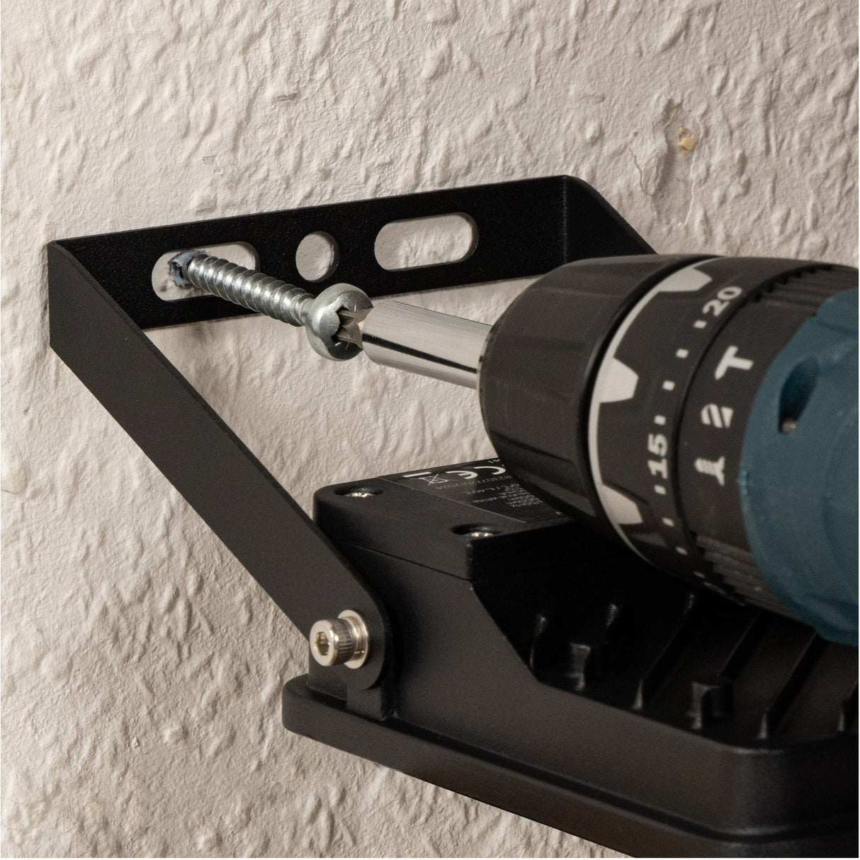 LED Schijnwerper 2600 lumen - 20W - Koelwit 4000K - IP54 Spatwaterdicht - Kantelbaar - Zwart