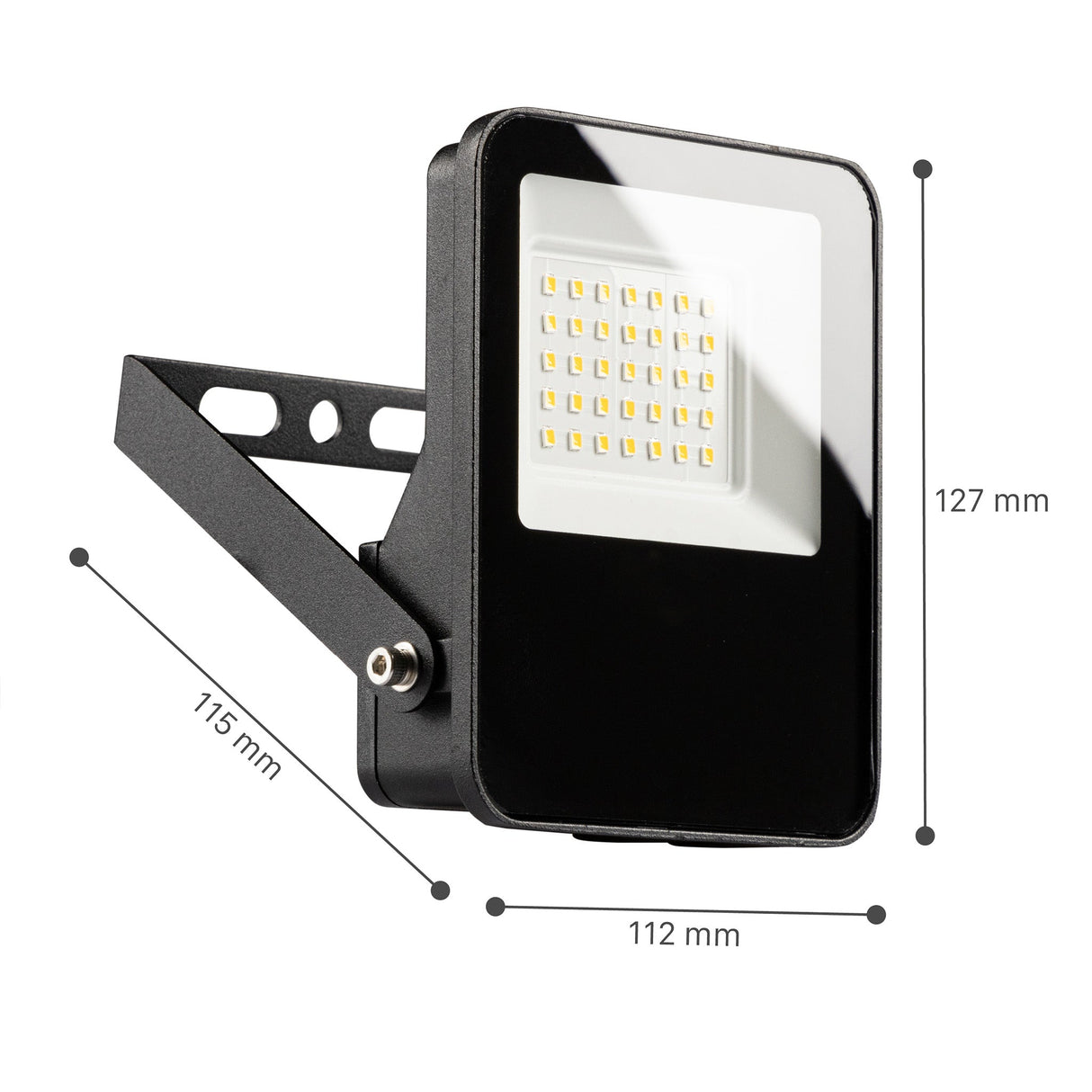 LED Schijnwerper 2600 lumen - 20W - Koelwit 4000K - IP54 Spatwaterdicht - Kantelbaar - Zwart