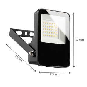 LED Schijnwerper 2600 lumen - 20W - Koelwit 4000K - IP54 Spatwaterdicht - Kantelbaar - Zwart