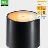 Tafellamp op accu - oplaadbaar en draadloos - voor binnen en buiten - 3 kleuren licht - Zwart