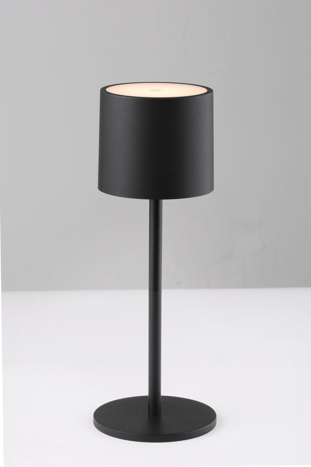 Tafellamp op accu - oplaadbaar en draadloos - voor binnen en buiten - 3 kleuren licht - Zwart