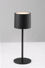 Tafellamp op accu - oplaadbaar en draadloos - voor binnen en buiten - 3 kleuren licht - Zwart