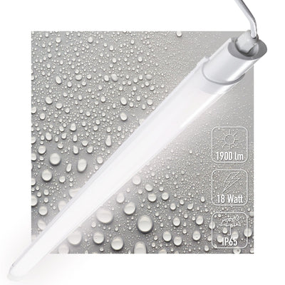 LED TL Lichtbalk 120cm, 1900 lumen, 18W, Koelwit 4000K, IP65 Waterdicht