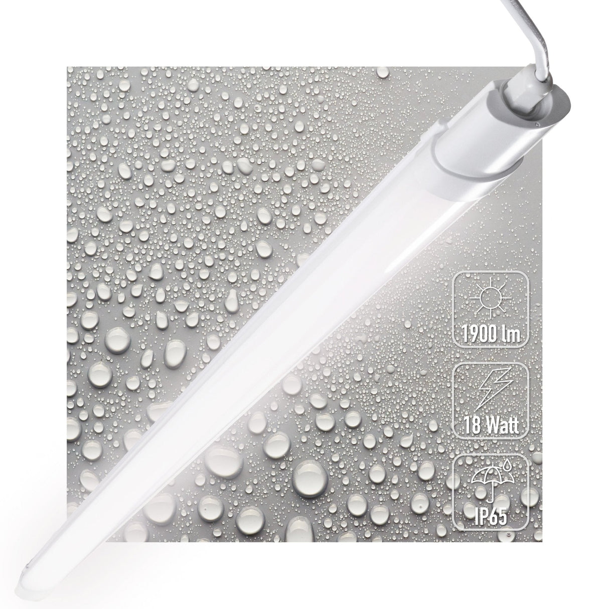 LED TL Lichtbalk 120cm - 1900 lumen - 18W - Koelwit 4000K - IP65 Waterdicht