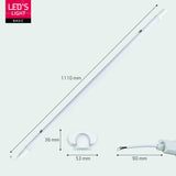 LED TL-armatuur 1900 lumen - 18W - Koelwit 4000K - IP65 Waterdicht - IK08 Slagvast - 120cm - 4 stuks