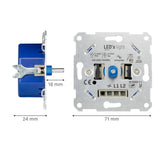 LED Dimmer Inbouw Universeel - 2-250W - Fase Afsnijding - Achter Schakelaar