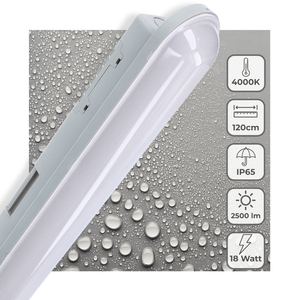 Rampe lumineuse LED TL 120cm - 2500 lumen - étanche IP65 - luminaire avec tube TL inclus - pour intérieur et extérieur