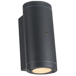 Applique murale LED avec détecteur - douille GU10 - IP44 étanche - capteur de lumière du jour - 35 W - anthracite - 230 V