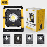 LED Accu Werklamp 18V - 5000 lumen - Koelwit 5000K - Compatibel met Makita, Bosch, DeWalt, Metabo