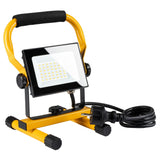 LED 30W Bouwlamp 3100 - Verstelbare beugel - Waterdicht (IP65) - Zwart geel - koelwit 4000K