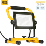 LED's Work 50W Projecteur de chantier filaire 4200lm - Support réglable - Étanche (IP65) - Noir et jaune - PROMOTION