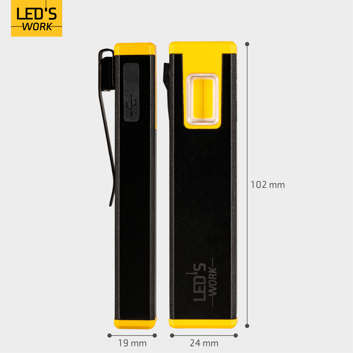 LED Zaklamp Oplaadbaar - 300 Lumen - Dimbaar - Koelwit 5000K - Zoomfunctie - Compact