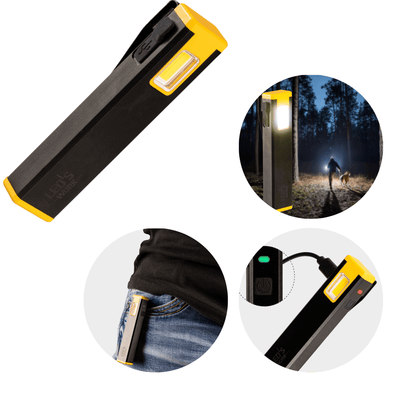 Lampe torche LED rechargeable - 300 lumens - Variable - Blanc froid 5000K - Fonction zoom - Compacte