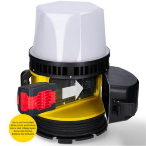 LED Accu Werklamp 12000 lumen - 80W - Koelwit 5000K - 18V Hybride - 360° Verlichting - IP55 Waterdicht