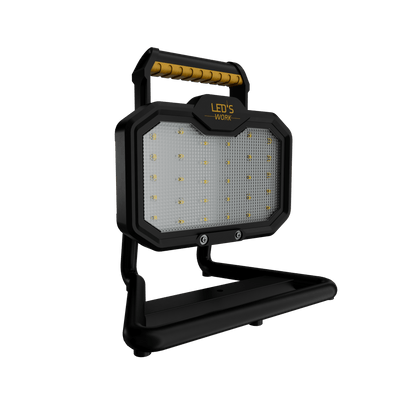 LED's Work 20W LED Bouwlamp oplaadbaar 2000 - Werkt draadloos op accu - Stof- en waterdicht - koelwit 4000K