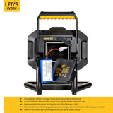 LED's Work 20W LED Bouwlamp oplaadbaar 2000 - Werkt draadloos op accu - Stof- en waterdicht - koelwit 4000K