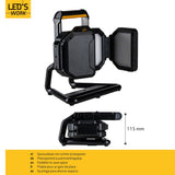 LED Bouwlamp Oplaadbaar (USB-C) -30 Watt - 3000 Lumen - Dimbaar - Koelwit 4000K - IP54 IK06 - Op Accu