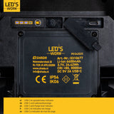 LED Bouwlamp Oplaadbaar (USB-C) -30 Watt - 3000 Lumen - Dimbaar - Koelwit 4000K - IP54 IK06 - Op Accu