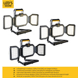 LED Bouwlamp Oplaadbaar (USB-C) -30 Watt - 3000 Lumen - Dimbaar - Koelwit 4000K - IP54 IK06 - Op Accu