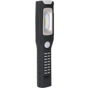 Lampe baladeuse LED sur batterie, 300 lumens - blanc lumière du jour 6500 K - rechargeable - aimant - 2 crochets - IP20